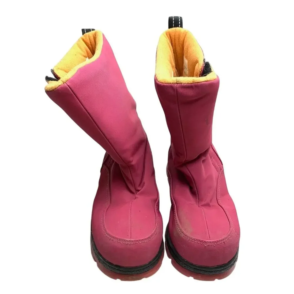 Lands End Girls Kids Pink Waterproof Warm Winter Boots Sledding Play sz 2